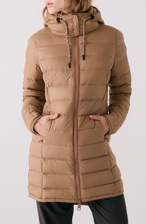 Lole Claudia Hooded Packable Down Jacket In Brown