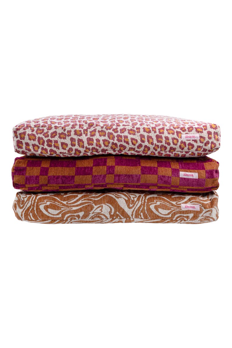MabelDesigner Modern Ultra Soft Reversible Plush Rectangular Pet Bed with Washable Cover, Alternate, color, Blue/Cream