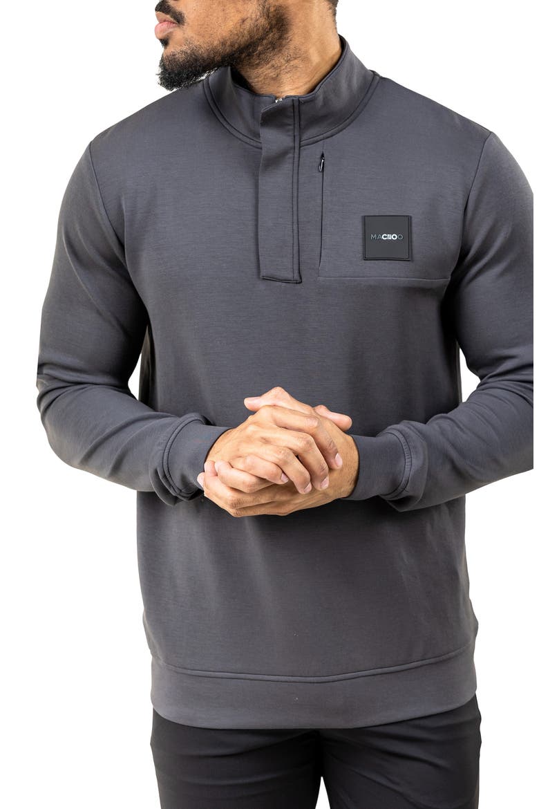 Marthyr Quarter Zip Pullover, Alternate, color, GREY