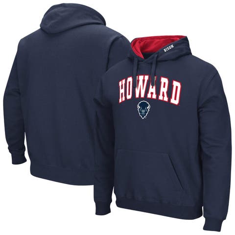 Men's Colosseum  Navy Howard Bison Arch & Logo 3.0 Pullover Hoodie