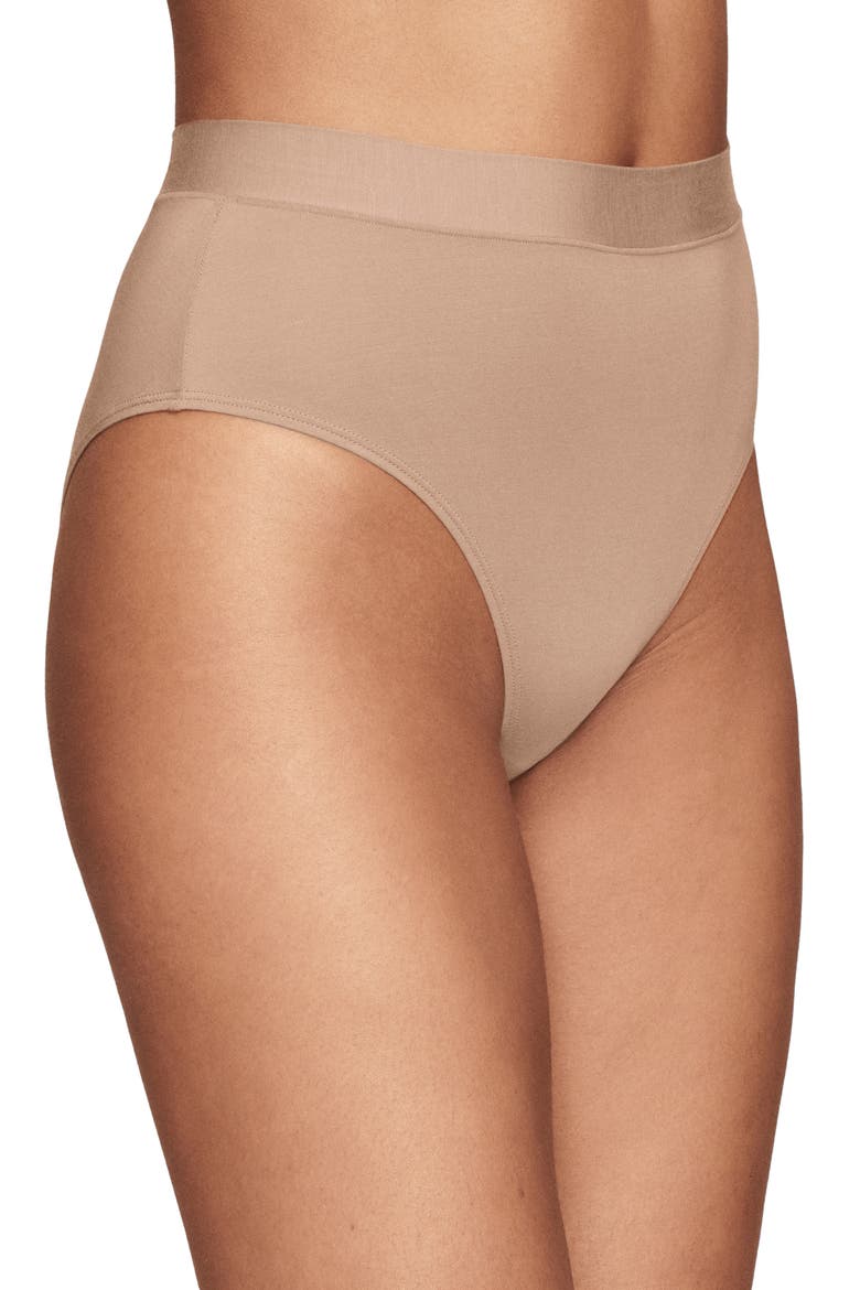 The Highwaist High Cut Modal Briefs, Alternate, color, TAUPE