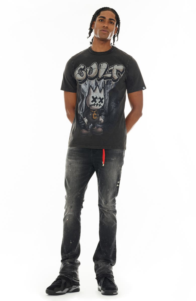 Cult of Individuality Money is the Motive Oversize Graphic T-Shirt, Alternate, color, Vintage Charcoal