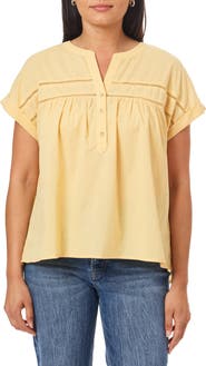C & C California Helen Voile Popover Top