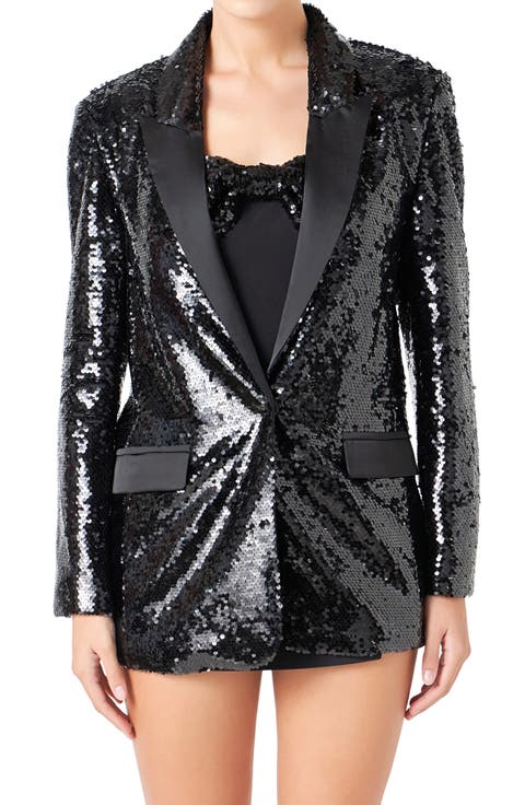 Oversize Sequin Blazer