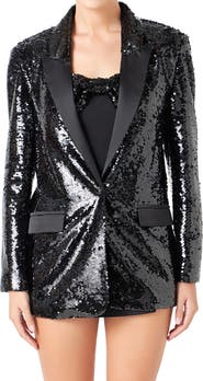 Endless Rose Oversize Sequin Blazer