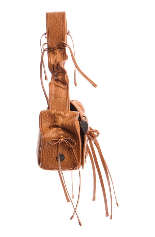 Acne Studios Multipocket Big Grainy Leather Shoulder Bag In Brown
