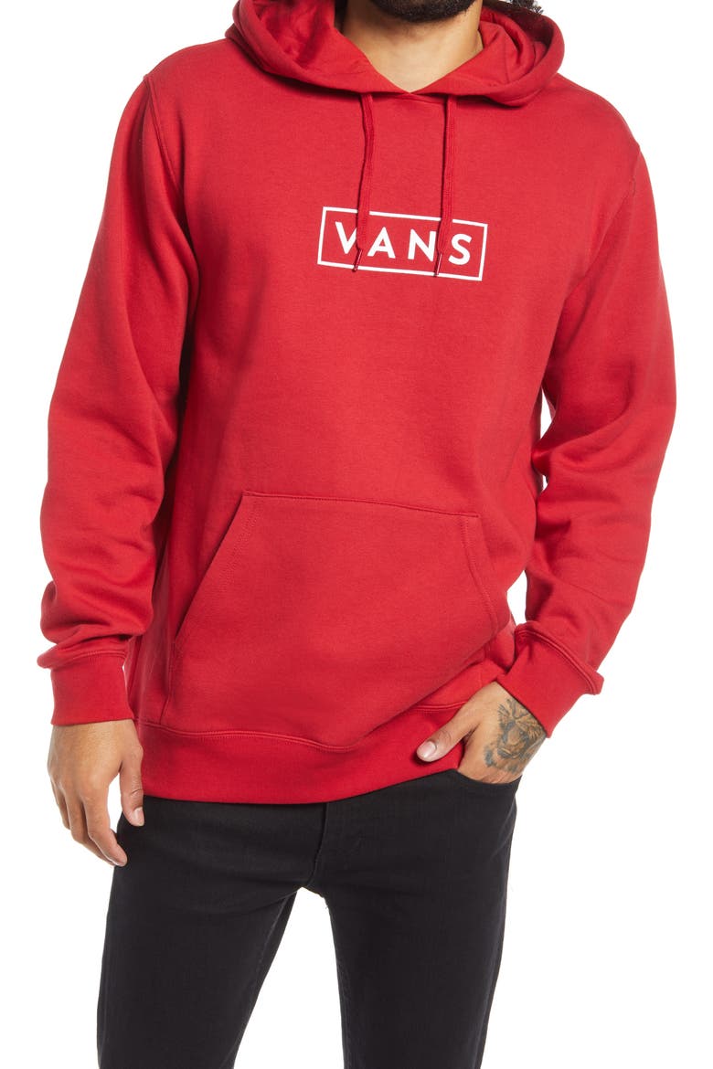 Easy Box Logo Hoodie, Main, color, CHILI PEPPER