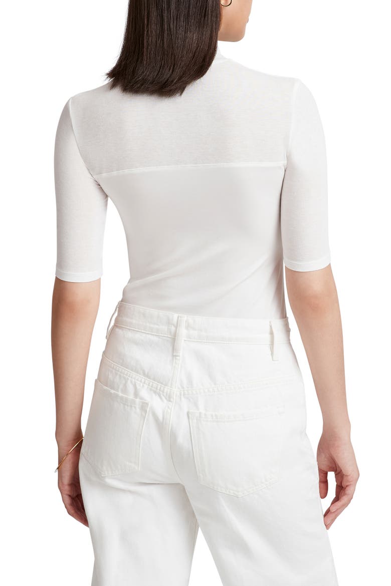 Niko Jersey Turtleneck Top, Alternate, color, OFF WHITE