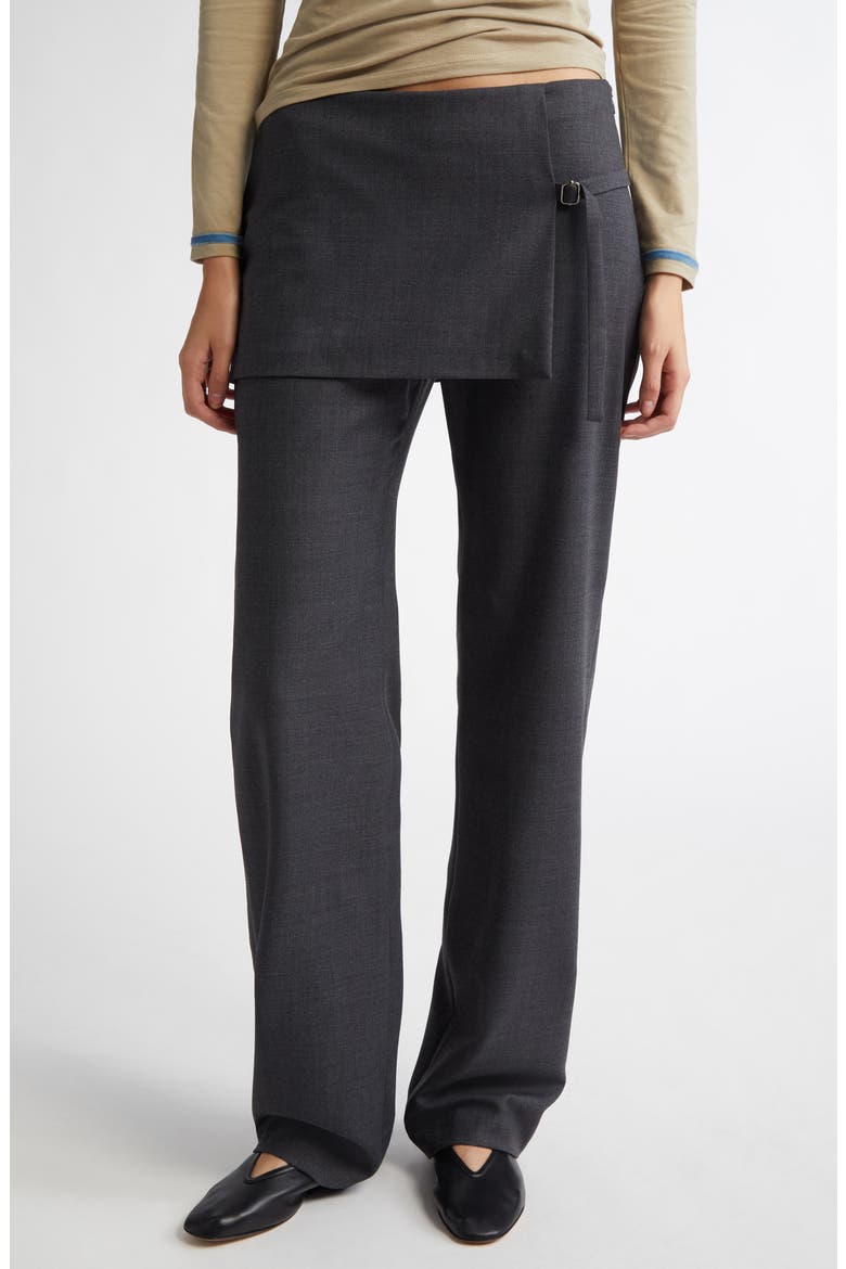 Archive Layered Wool Blend Trousers, Main, color, GREY