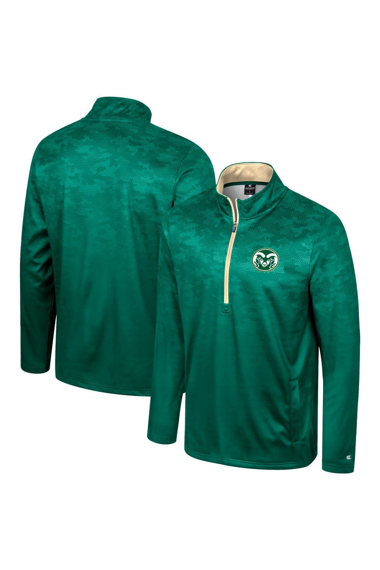 Men's Colosseum  Green Colorado State Rams The Machine Half-Zip Jacket, Alternate, color, Green