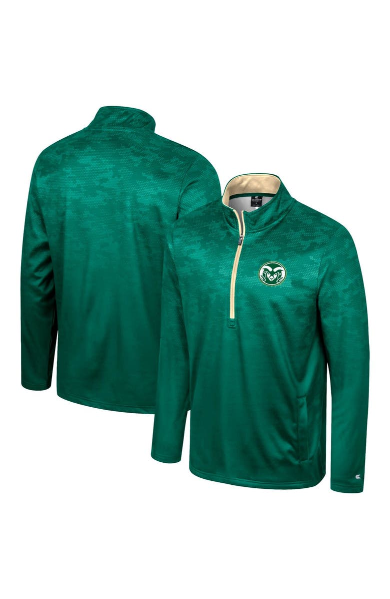 COLOSSEUM Men's Colosseum Green Colorado State Rams The Machine Half-Zip Jacket, Alternate, color, Green