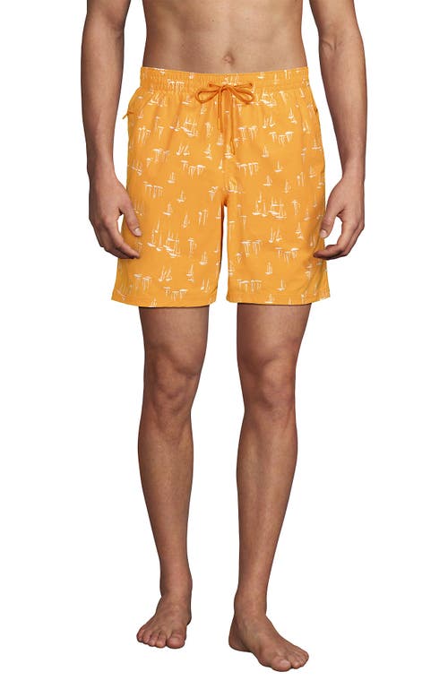 LANDS' END LANDS' END 7 INCH VOLLEY HYDROLINER SWIM TRUNKS 