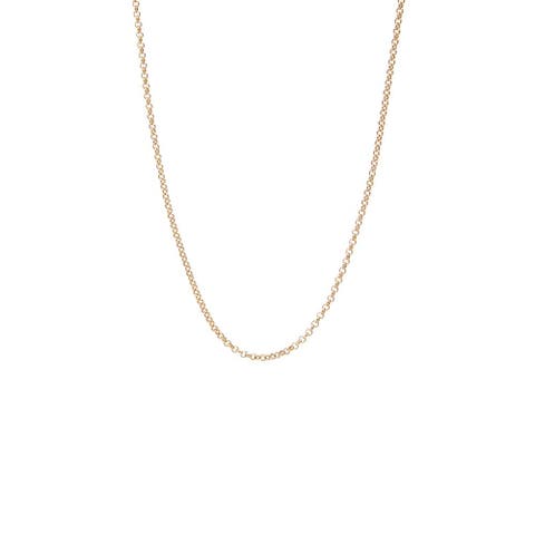 Rollo Cable Chain Necklace 14K