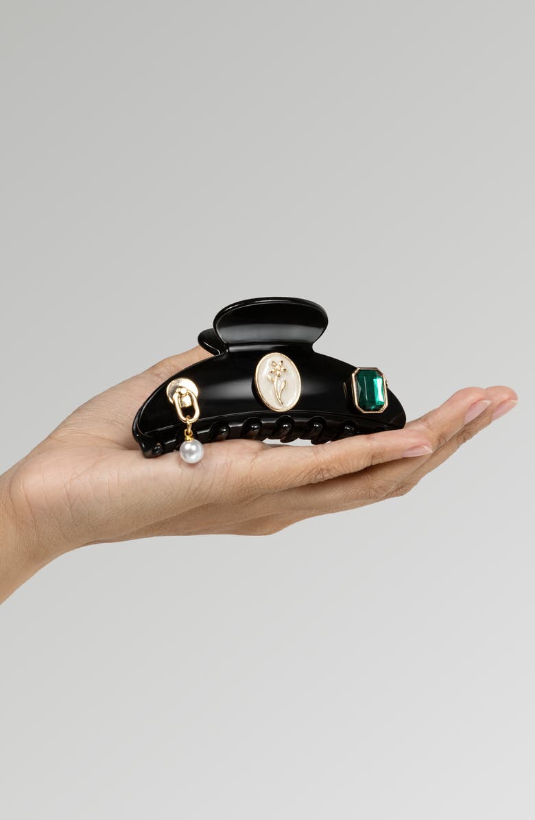 Kitsch Pop<sup>™</sup> Charms & Cloud Hair Clip 7-Piece Set, Alternate, color, Black