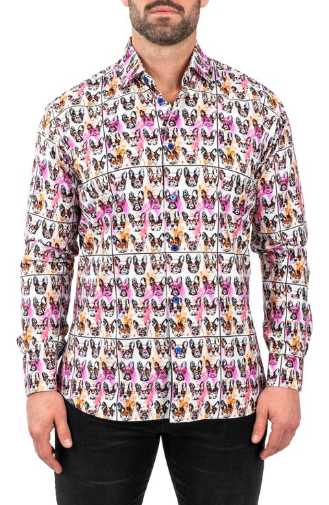 Fibonacci Frenchienerd Contemporary Fit Button-Up Shirt