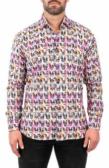 Maceoo Fibonacci Frenchienerd Contemporary Fit Button-Up Shirt