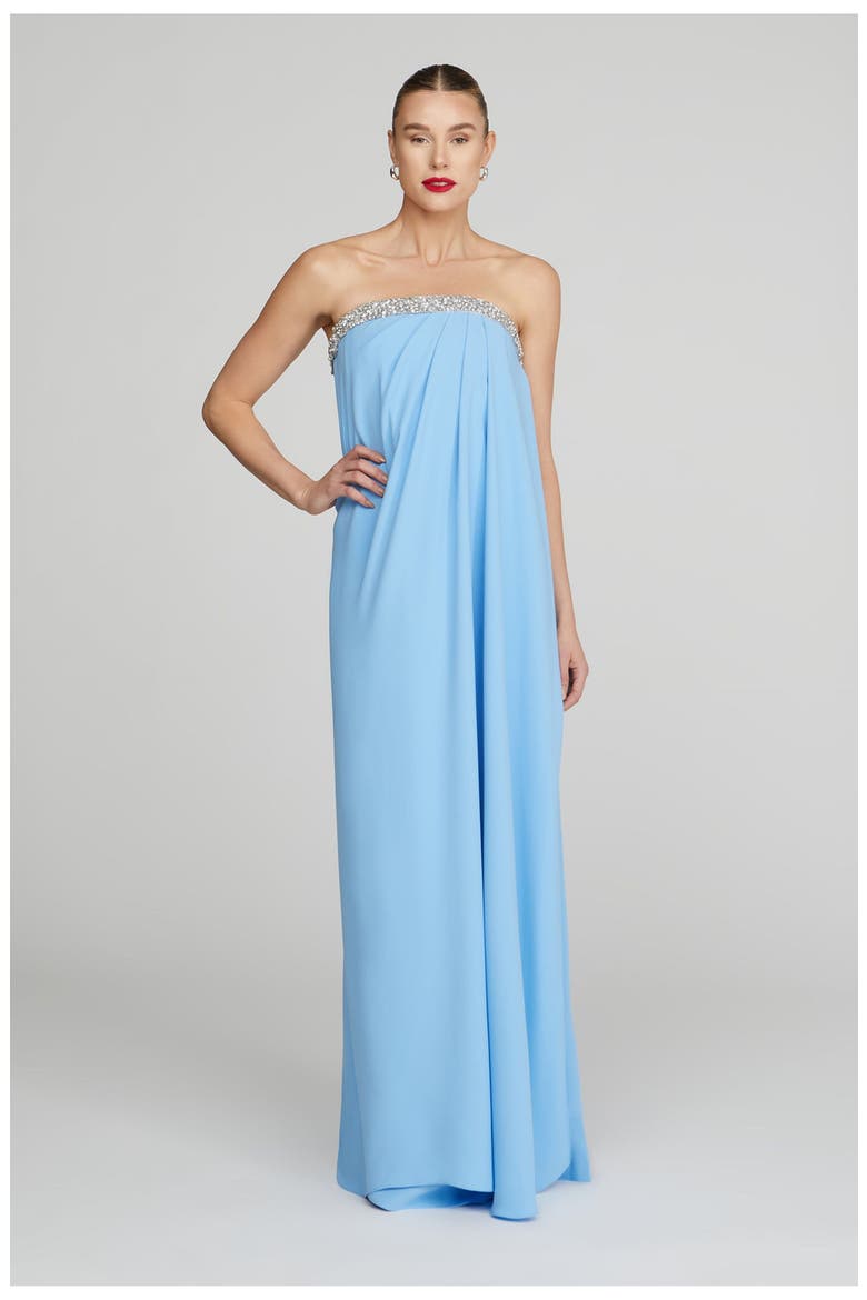 Fleur Strapless Gown, Alternate, color, Hydrangea