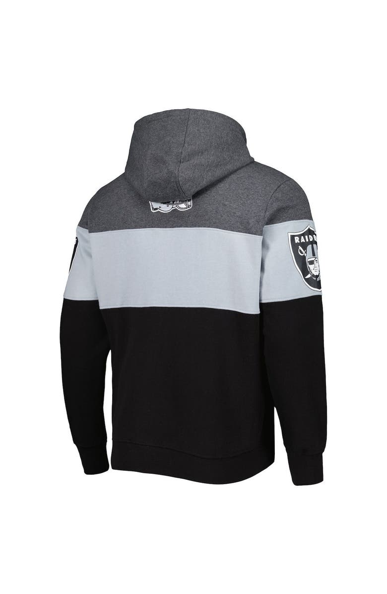 STARTER Men's Starter Heather Charcoal/Black Las Vegas Raiders Extreme Pullover Hoodie, Alternate, color, Heather Gray