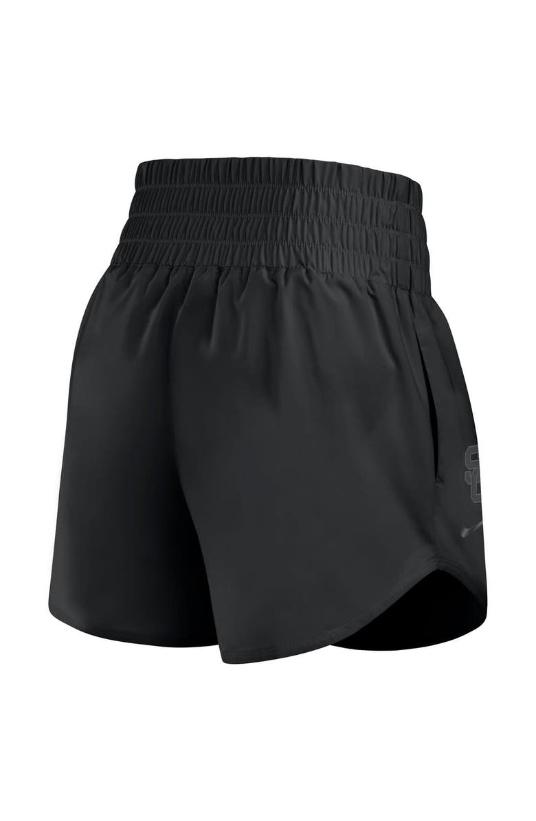 Nike Women's Nike Black USC Trojans Performance One High-Rise Shorts, Alternate, color, Black
