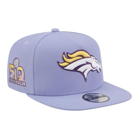 Men's New Era  Lavender Denver Broncos Bloom A-Frame 9FIFTY Snapback Hat