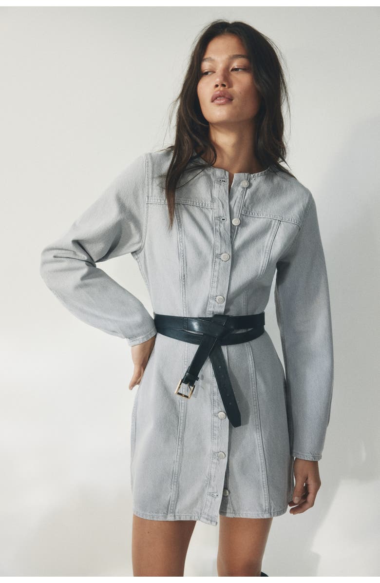 H&M Denim Dress, Alternate, color, 