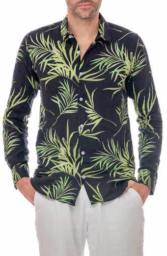 RANEES Linen Resort Button-Up Shirt