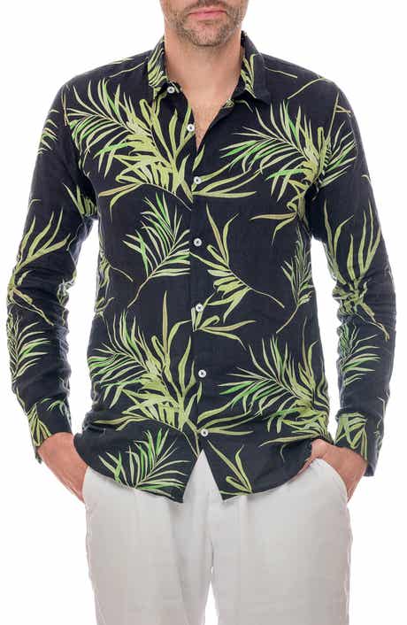 RANEES Linen Resort Button-Up Shirt