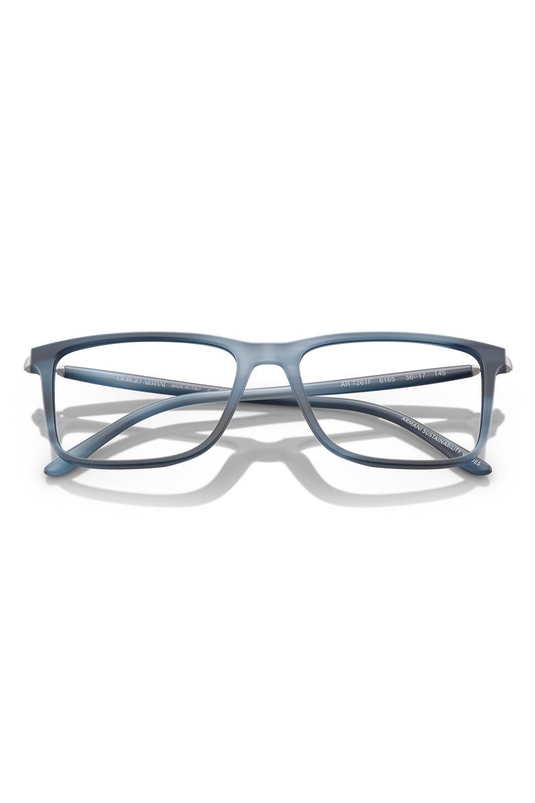 56MM RECTANGLE, Alternate, color, STRIPED BLUE / DEMO LENS