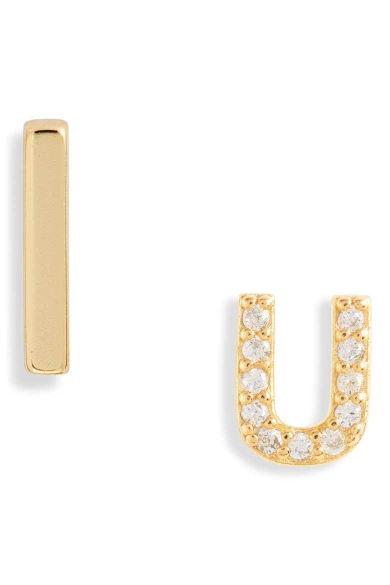 Mismatched Stud Earrings, Main, color, GOLD - U