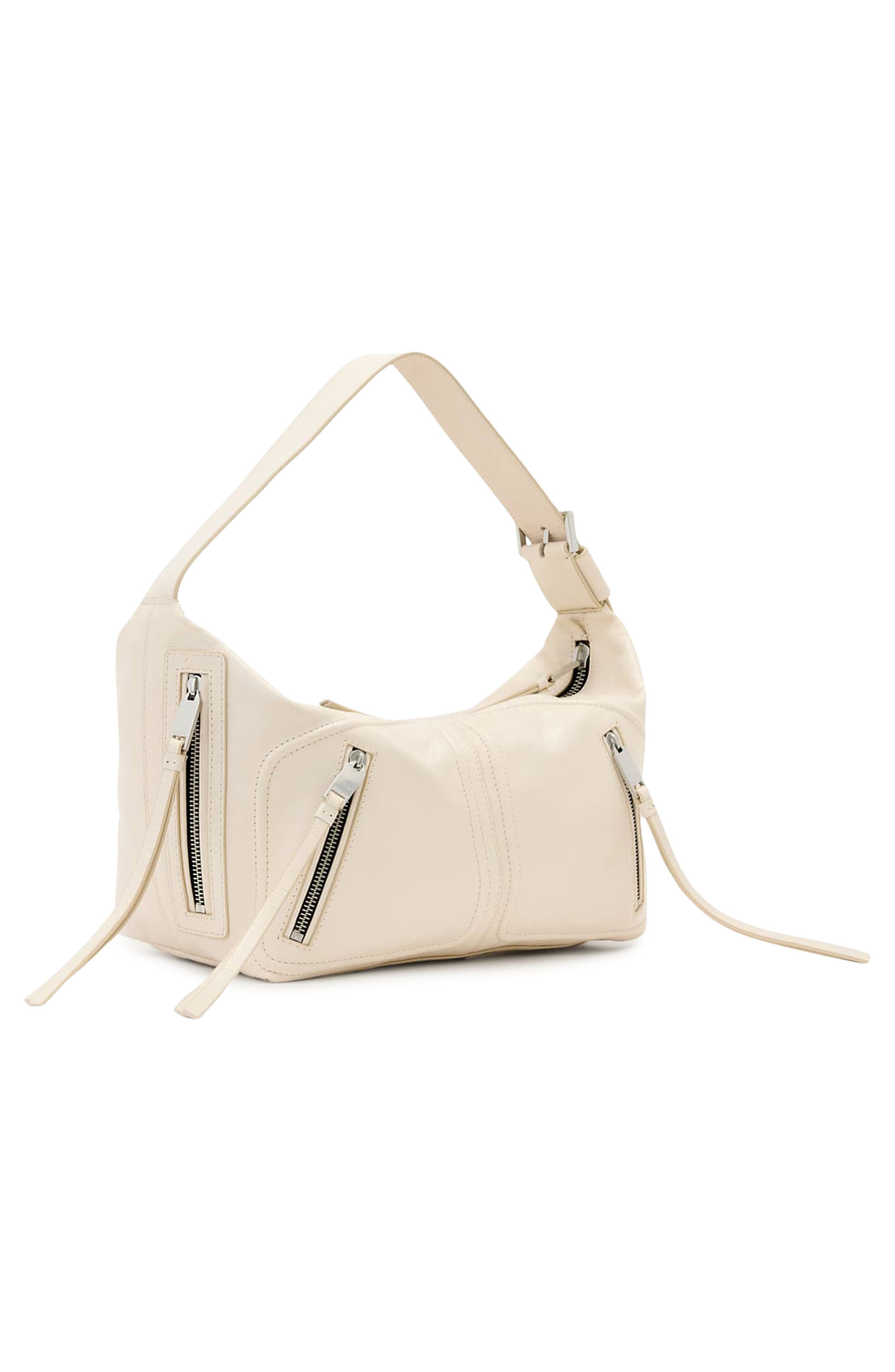Jean Ray Leather Shoulder Bag, Alternate, color, GYPSUM WHITE
