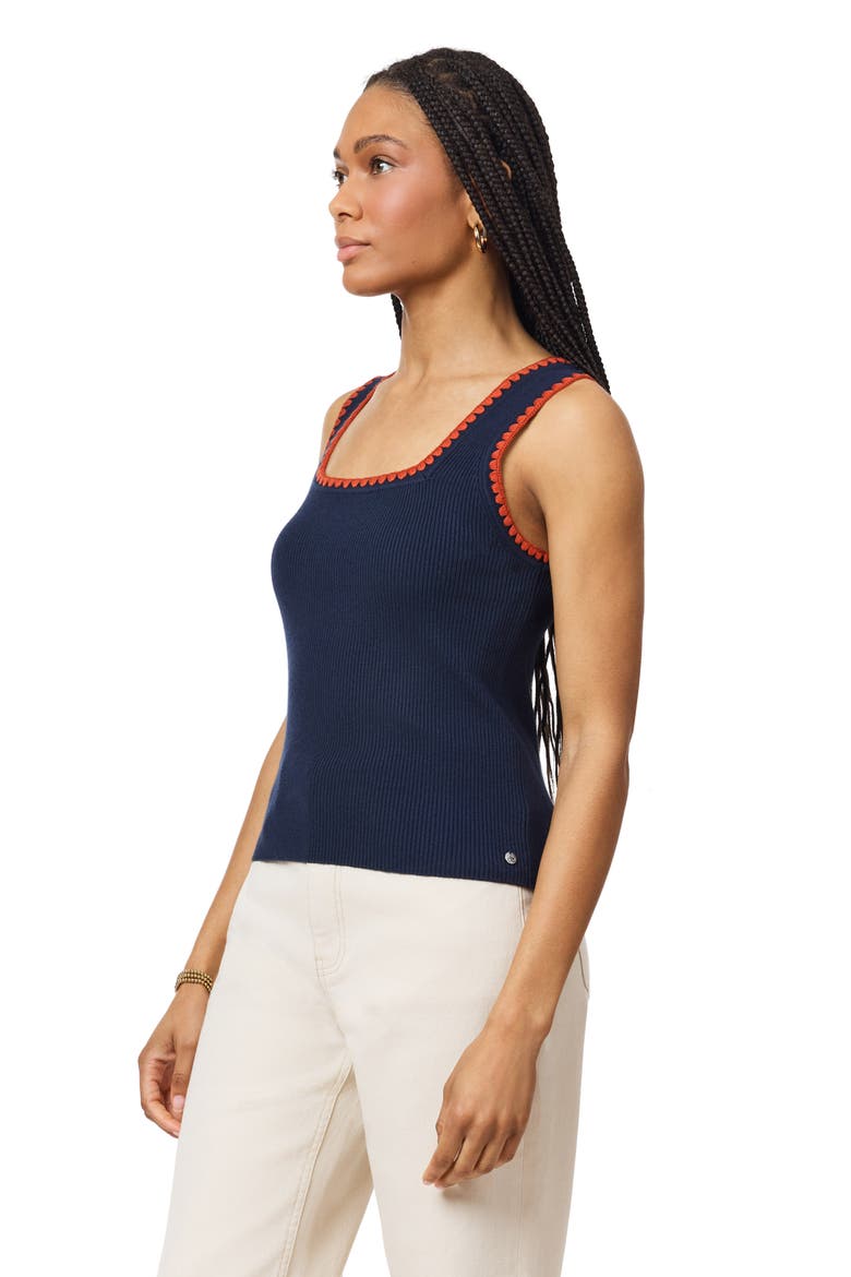 Embroidered Trim Sweater Tank, Alternate, color, BLACK IRIS