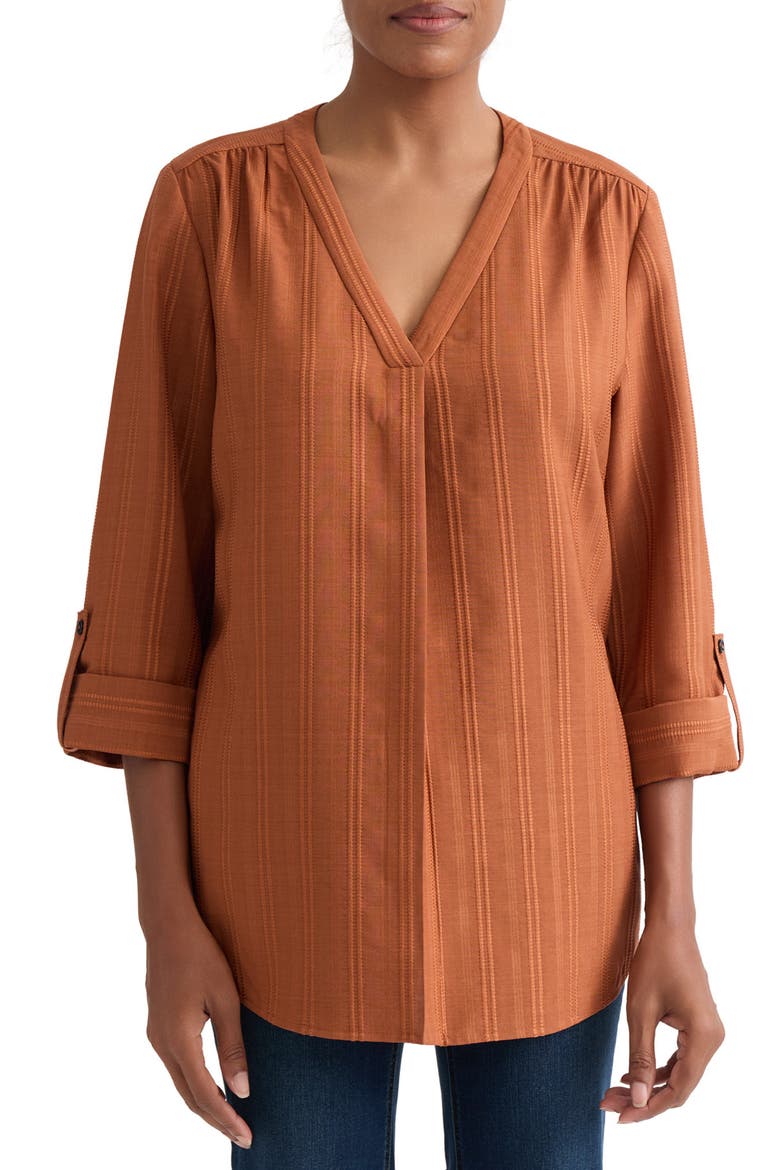 Roll Tab Tunic Top, Main, color, MAPLE SPICE