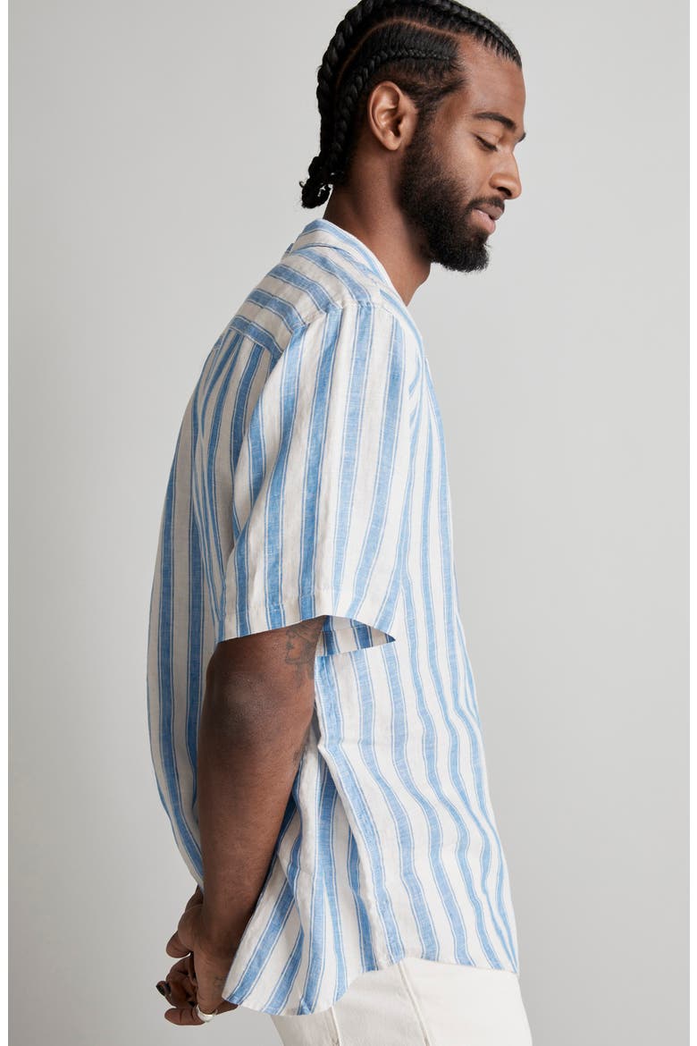 Men's Easy Linen Short Sleeve Shirt, Alternate, color, CANAL BLUE