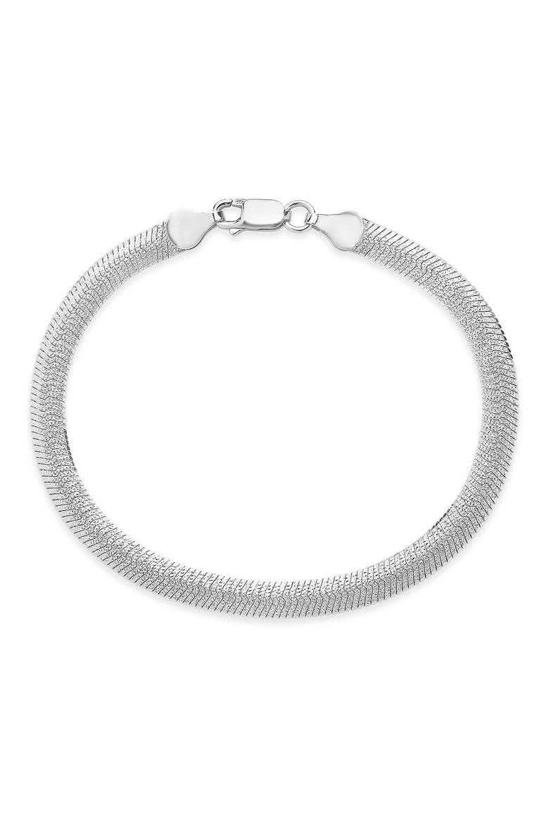 Kassidy Cubic Zirconia Statement Chain Bracelet, Main, color, SILVER