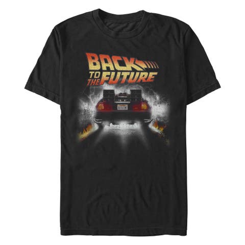 Men's Back to the Future Distressed Back Car  Graphic T-Shirt