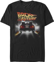 Back to the Future Men's Back to the Future Distressed Back Car  Graphic T-Shirt