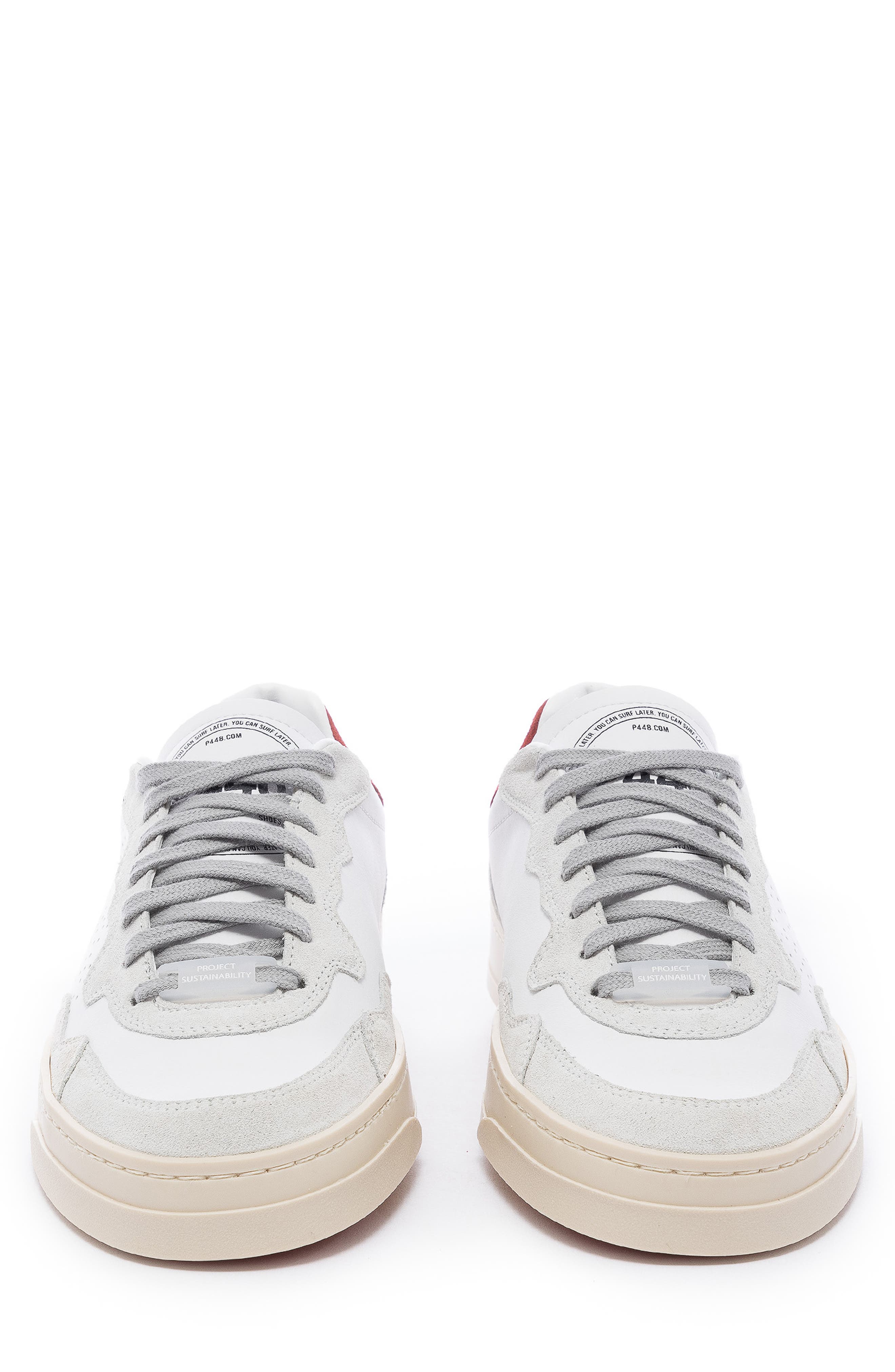 P448 Bali Lace-Up Sneaker, Alternate, color, White/ Red