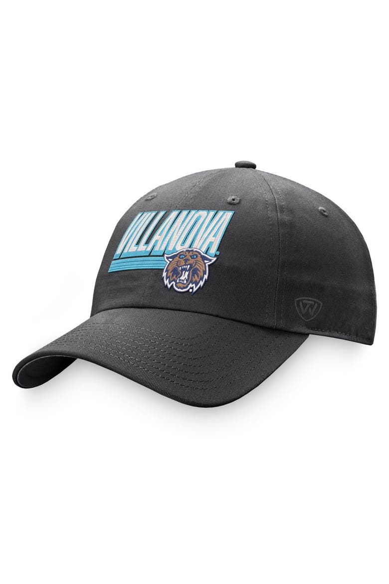 Men's Top of the World Charcoal Villanova Wildcats Slice Adjustable Hat, Main, color, Charcoal