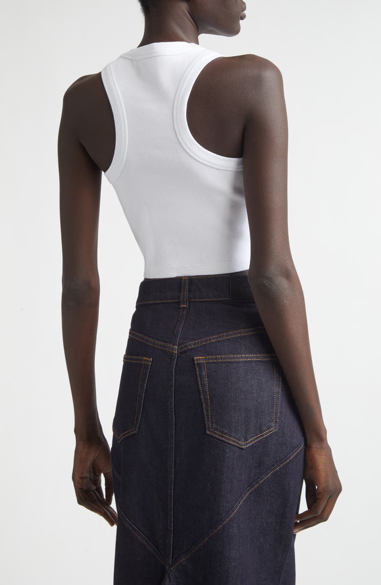 Givenchy Crop Racerback Tank, Alternate, color, White