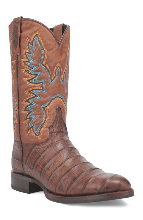 Trail Boss Alligator Embossed Cowboy Boot (Men)