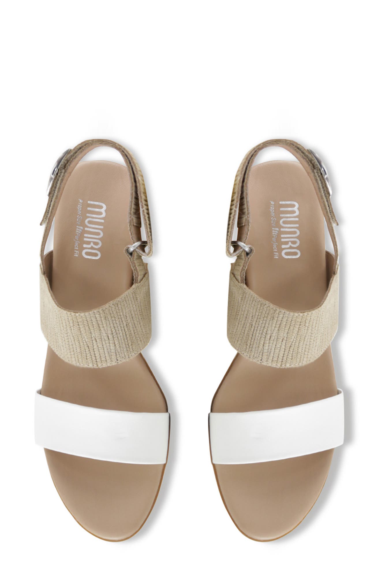 Munro Livia Slingback Sandal, Alternate, color, White Ligh