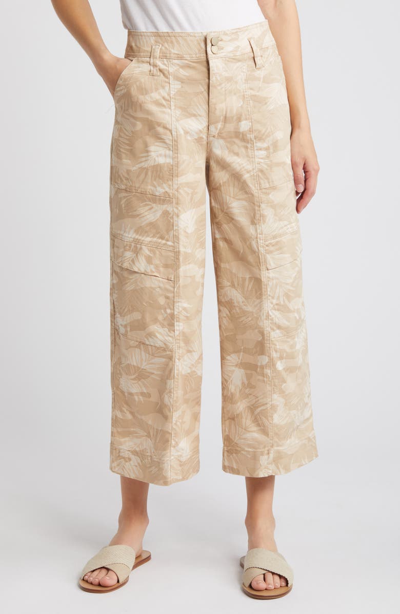 Wit & Wisdom 'Ab'Solution Skyrise Camo Crop Wide Leg Pants, Main, color,