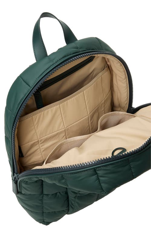 Veecollective Porter Quilted Recycled Nylon Backpack In Green