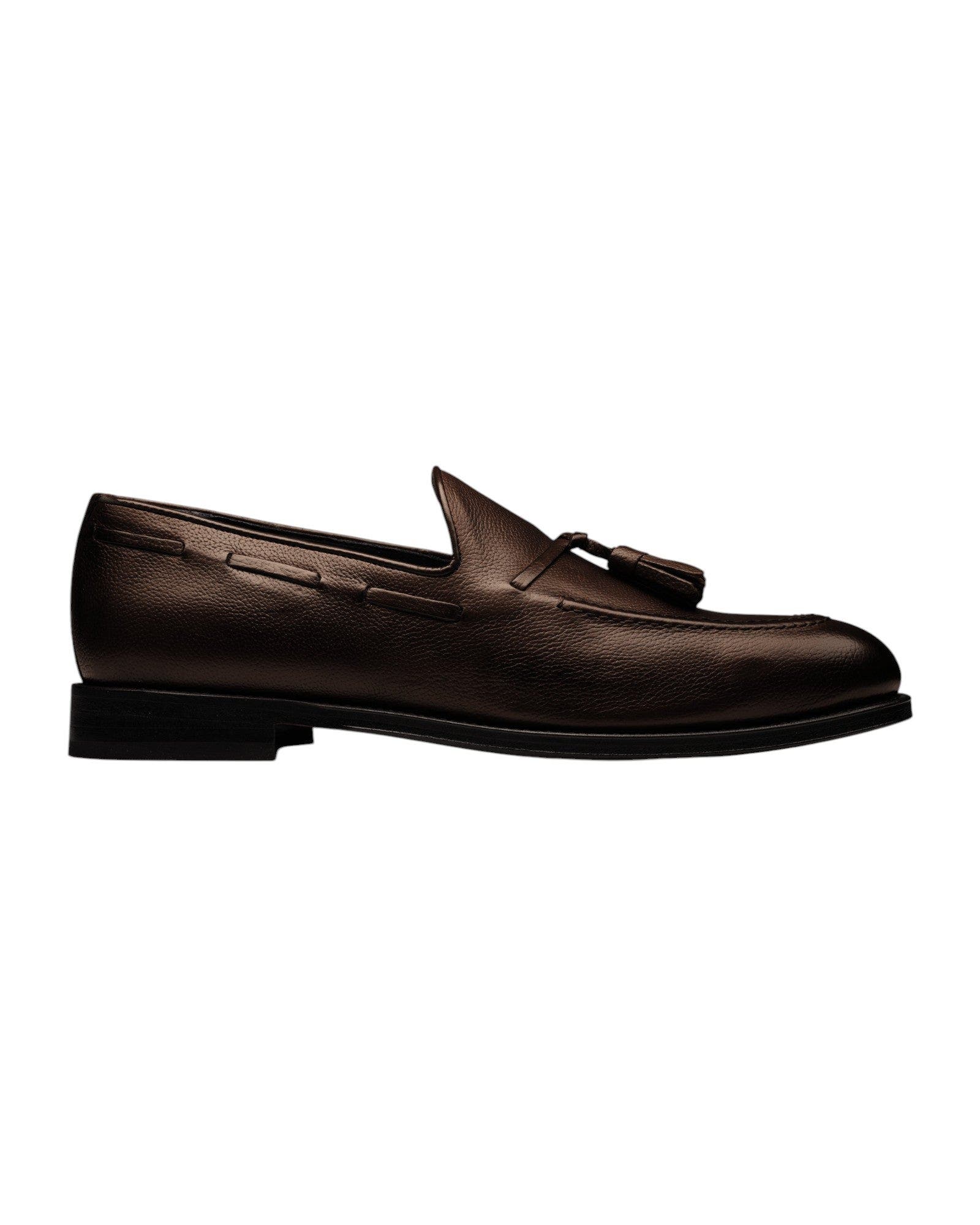 Leather Tassel Loafer, Alternate, color, Chocolate