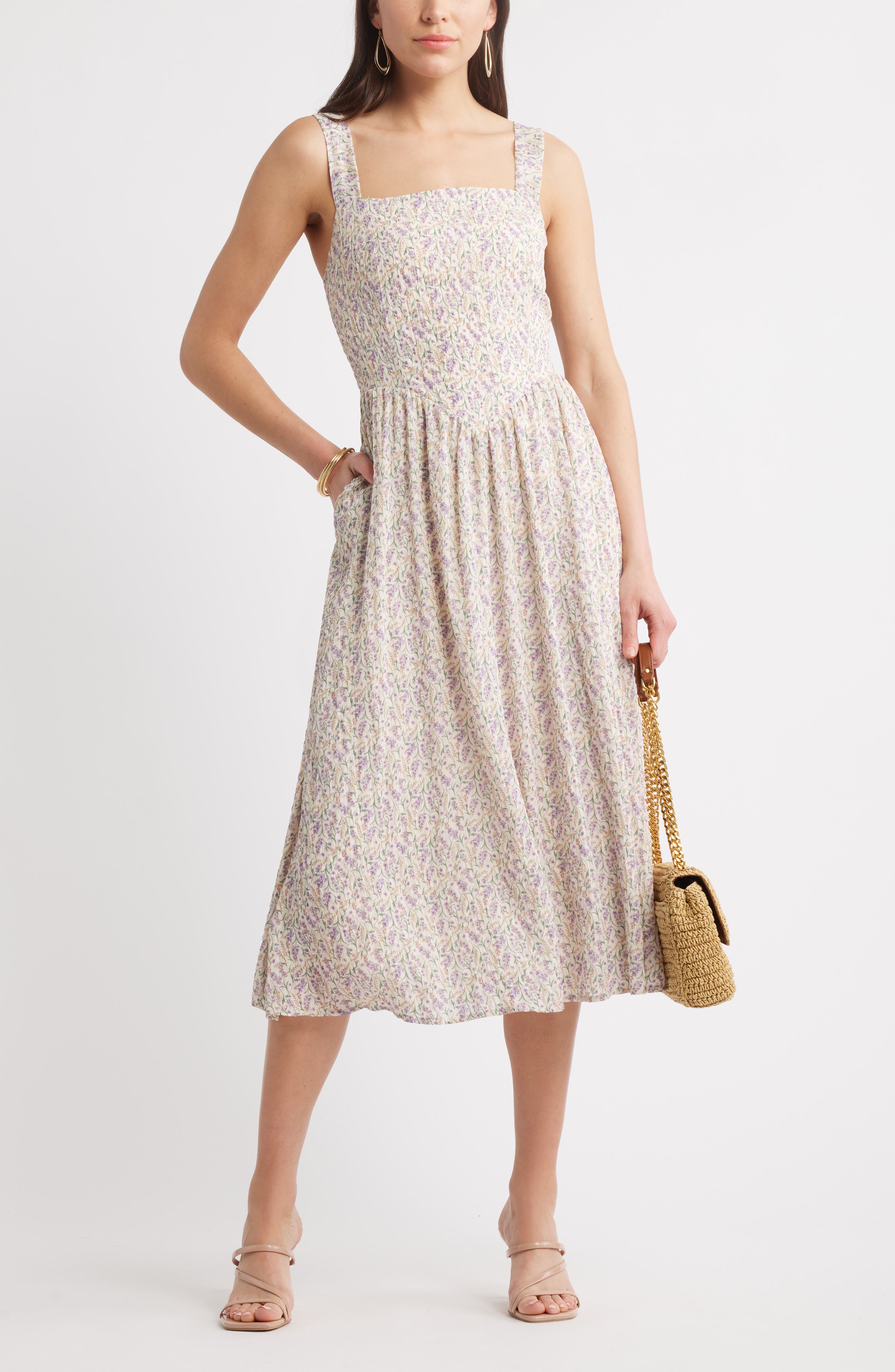 Chelsea28 Floral Sleeveless Fit & Flare Sundress