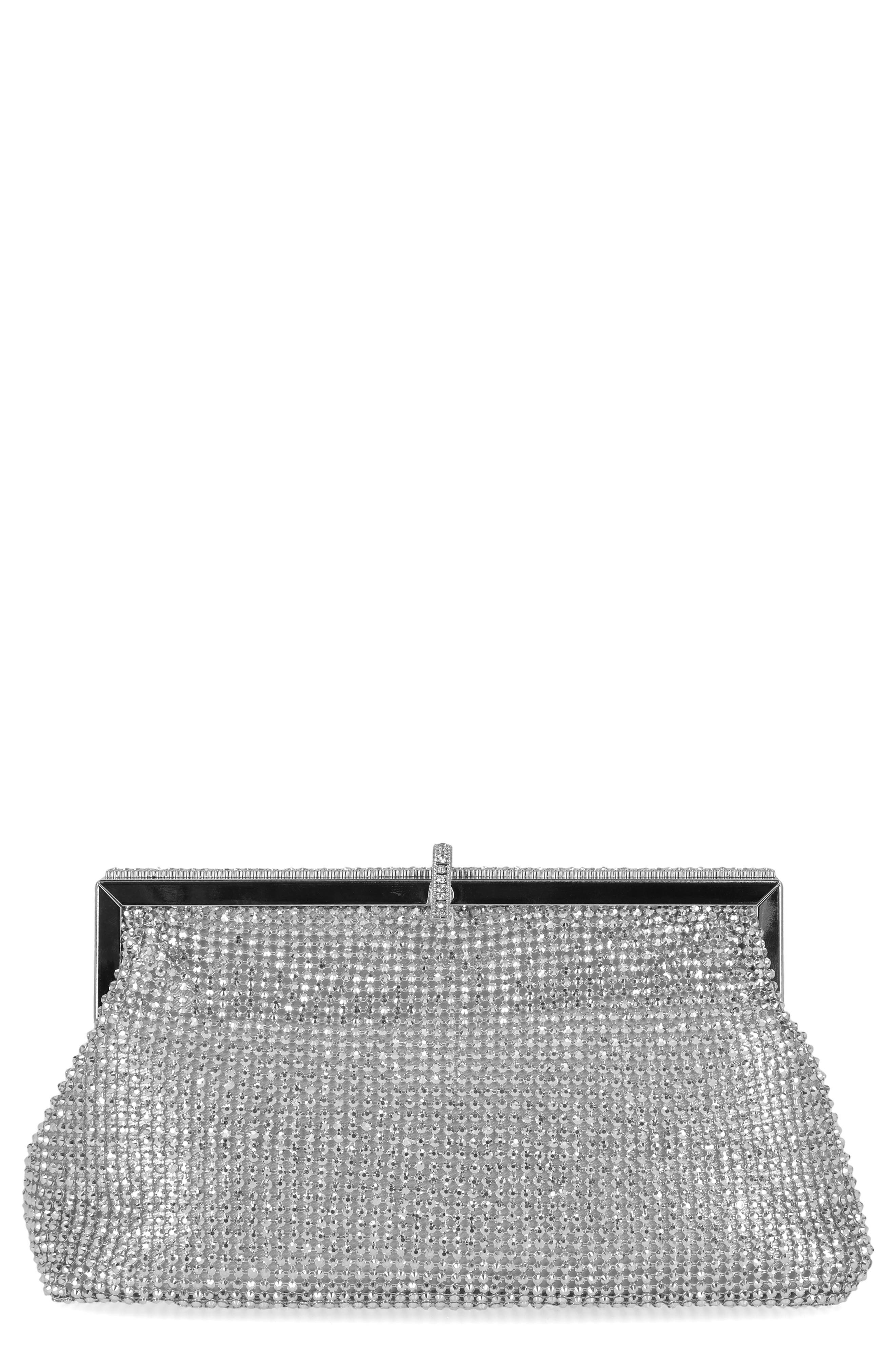 Jessica McClintock Garnet Frame Clutch, Main, color, 