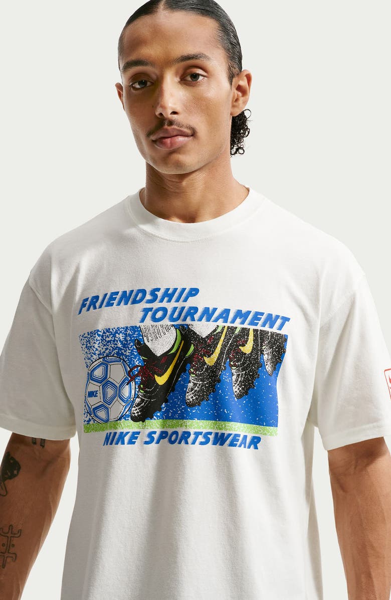 Nike Friendship Tournament Soccer Graphic T-Shirt, Alternate, color, Sail