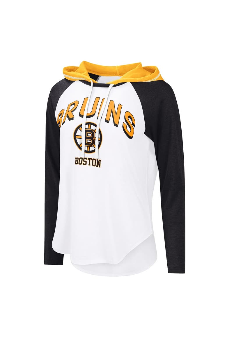 Women's G-III 4Her by Carl Banks  White Boston Bruins VIP Raglan Long Sleeve Hoodie T-Shirt, Alternate, color, White