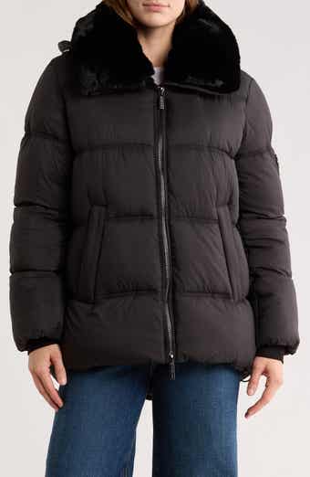 Michael Kors Faux Fur Trim Hooded Puffer Jacket