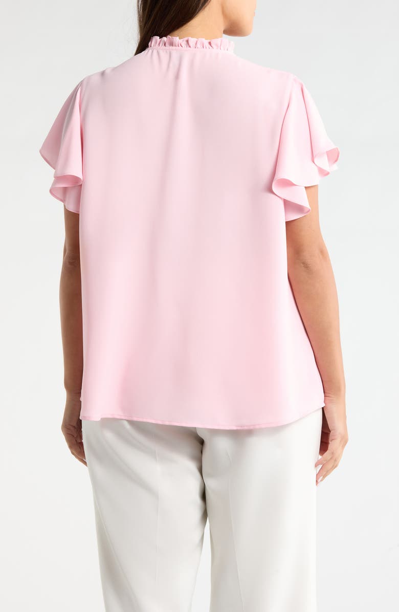 AK ANNE KLEIN Mini Ruffle Trim Top, Alternate, color, Peony Pink
